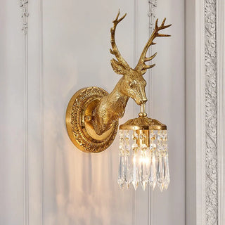 MIRODEMI® Luxury Wall Lamp in the Shape of a Deer Head for Living Room, Bedroom image | luxury lighting | luxury wall lamps