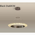 MIRODEMI® Münchenstein | Gold/Black Crystal Ring Chandelier for Bedroom