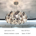 MIRODEMI® Münchenwiler | Modern Chrome Crystal Chandelier for Living Room