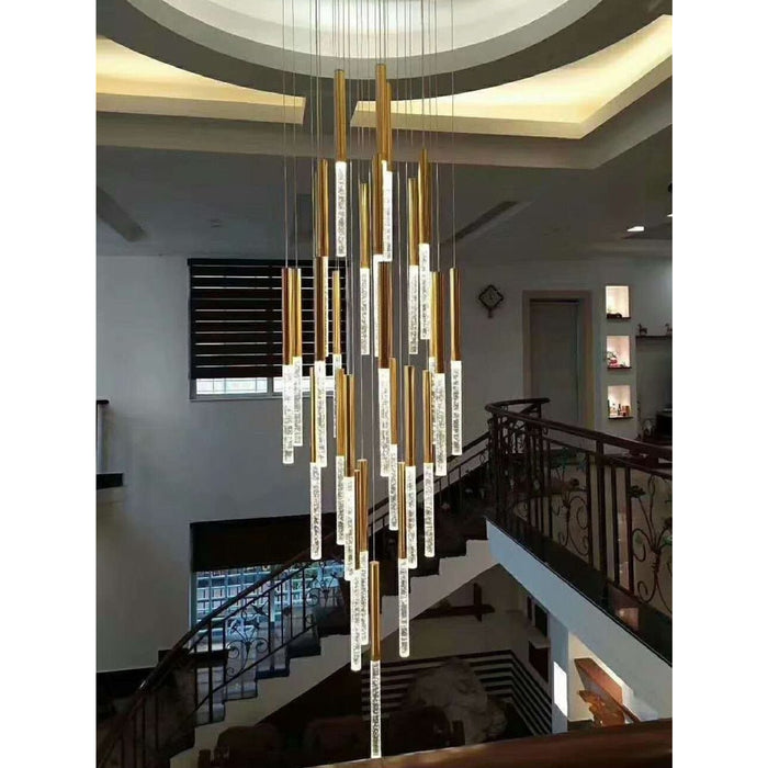 MIRODEMI® Manarola | Long LED Spiral Chandelier