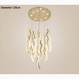 Menaggio | Gold Crystal Wave Light Fixture Scheme