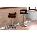 MIRODEMI® Metal Leg High Rotating Lifting Bar Stool Made of Leather for Living Room, Dining Room, Kitchen Island, Bar, Restaurant, Home, Hotel