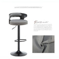 MIRODEMI® Metal Leg High Rotating Lifting Bar Stool Made of Leather Details