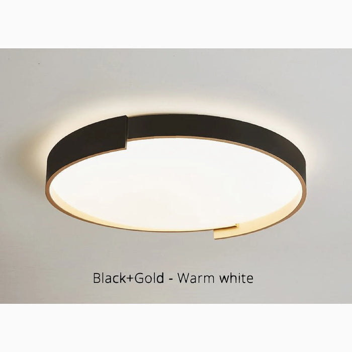 MIRODEMI® Meyrin | black Minimalist Round LED Ceiling Light