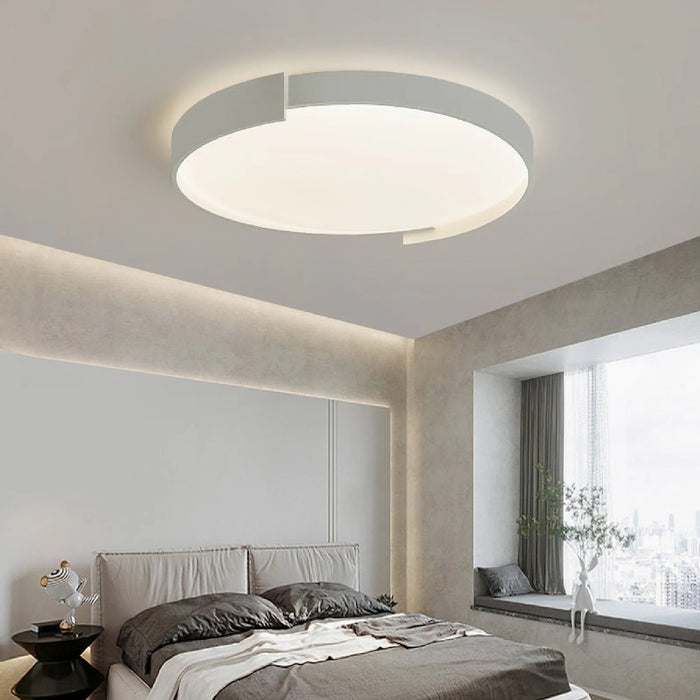 MIRODEMI® Meyrin | white Minimalist Round Ceiling Light