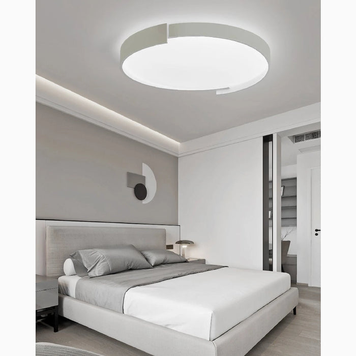 MIRODEMI® Meyrin | white Minimalist Round LED flush mount Ceiling Light