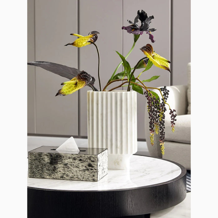 MIRODEMI® Minimalist Modern Marble Flower Vase For Living Room, Dining Room, Bedroom, Kitchen Island, Lobby, Bar, Home