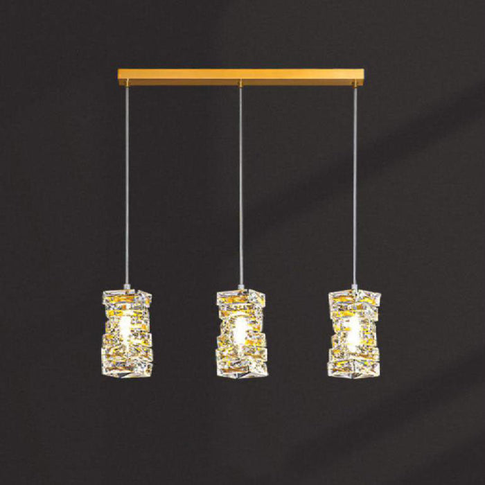 MIRODEMI Mioglia Art Deco Copper LED Crystal Pendant Lamp Home Decoration Luxury