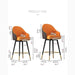 MIRODEMI® Modern Rotating High Bar Chair with Backrest Parameters