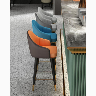 MIRODEMI® Modern Rotating High Bar Chair with Backrest for Living Room and Restaurants| luxury furniture | luxury bar stools