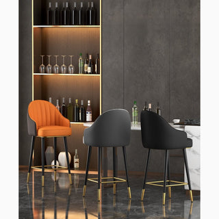 MIRODEMI® Modern Rotating High Bar Chair with Backrest for Living Room and Restaurants image | furniture | bar stools