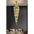 MIRODEMI® Moneglia | Chic Long Spiral Crystal Pendant Chandelier