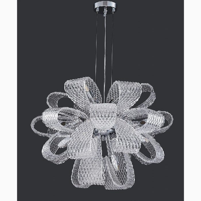 MIRODEMI® Montenotte | Flower-Shaped Glass Ceiling Chandelier