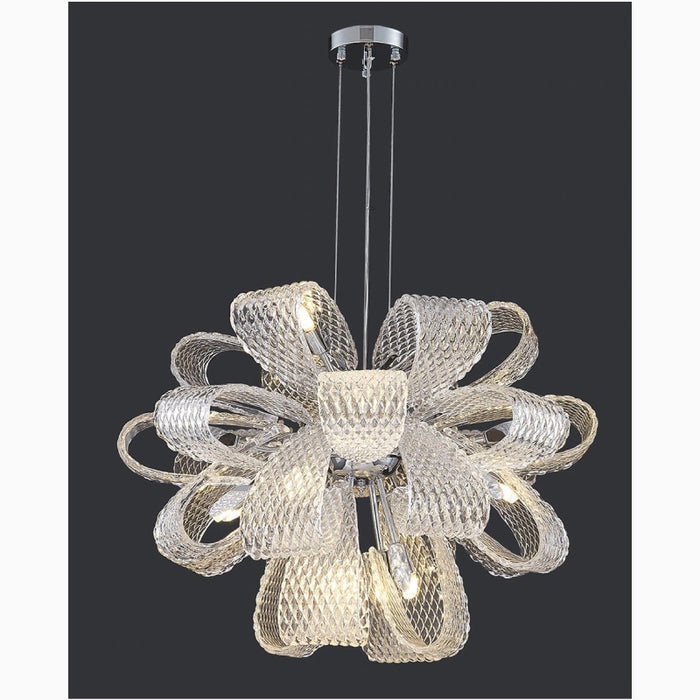 MIRODEMI® Montenotte | Flower-Shaped Glass Ceiling Chandelier