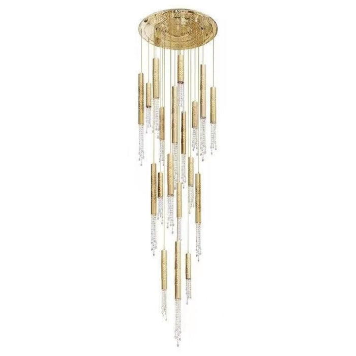 MIRODEMI® Monterosso | Luxury Hanging Crystal Light Fixture for Stairwell