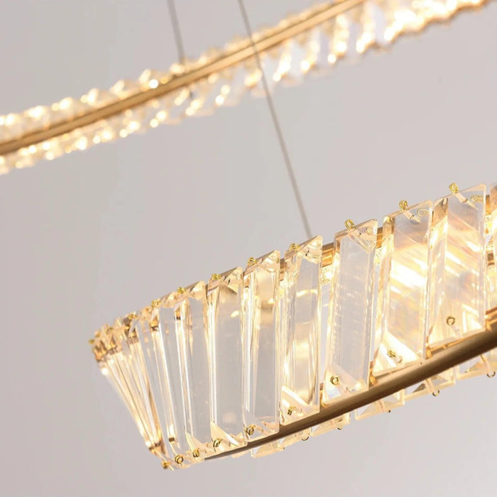 MIRODEMI® Monthey | Modern Gold Crystal Light Fixture for Living Room