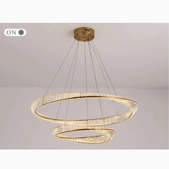 MIRODEMI® Monthey | Modern Gold Crystal Chandelier for Bedroom