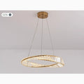 MIRODEMI® Monthey | Modern Gold Crystal Chandelier for Kitchen