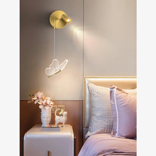 MIRODEMI® Montijo | Butterfly Bedside Wall Lamp for Kids Room | wall sconce | wall light