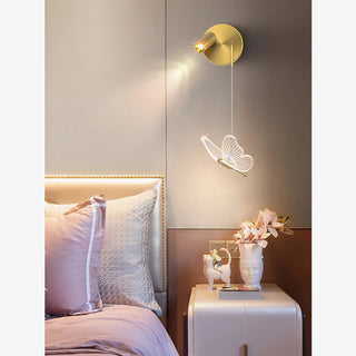 MIRODEMI® Montijo | Butterfly Bedside Wall Lamp for Kids Room | wall sconce | wall light