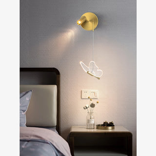 MIRODEMI® Montijo | Butterfly Bedside Wall Lamp for Kids Room | wall sconce | wall light