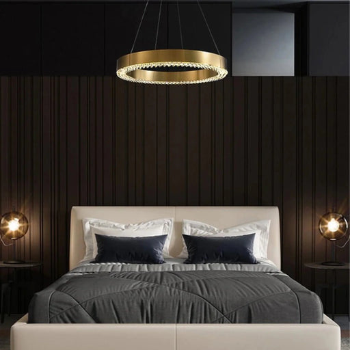 MIRODEMI® Morges | Gold Crystal Round Chandelier for Hotel