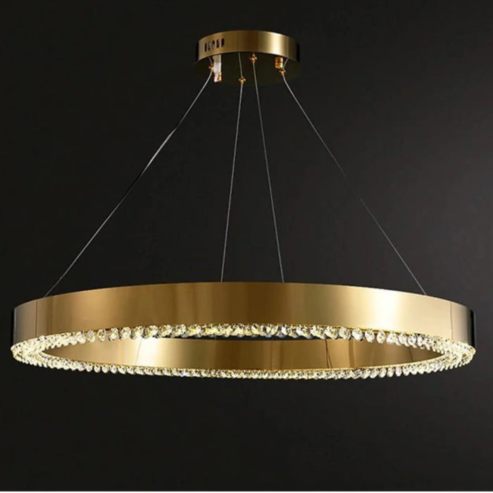MIRODEMI® Morges | Gold Round Chandelier for Hotel