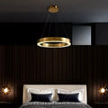 MIRODEMI® Morges | Gold Crystal Round Chandelier for Dining Room Living Room Bedroom Kitchen Island  Bar