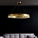 MIRODEMI® Morges | Gold Crystal Round Chandelier for Dining Room Living Room Bedroom Kitchen Island  Bar