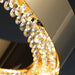 MIRODEMI® Morges | Gold Crystal Round Chandelier for Kitchen
