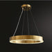 MIRODEMI® Morges | Gold Crystal Round Light Fixture for Hotel