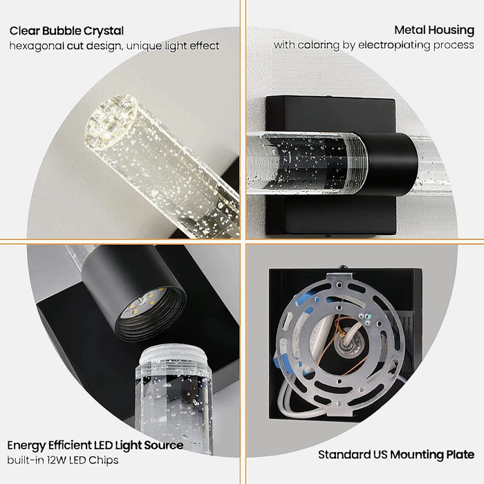 MIRODEMI® Móstoles | Creative Bubble Crystal Wall Lamp | wall light | wall sconce