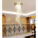 MIRODEMI® Mougins | Сhic Spiral Crystal Ceiling Led Chandelier For Hall