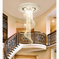 MIRODEMI® Mougins | Сhic Spiral Crystal Ceiling Led Chandelier For Hall