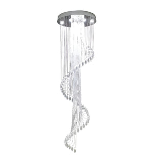 MIRODEMI® Mougins | Сhic Spiral Crystal Ceiling Led Chandelier For Hall