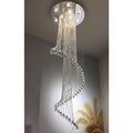 MIRODEMI® Mougins | Сhic Spiral Crystal Ceiling Led Chandelier For Hall
