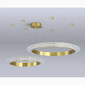 MIRODEMI® Münchenstein | Gold/Black Crystal Ring Chandelier for Kitchen