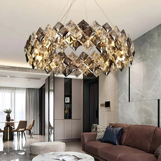 MIRODEMI® Münchenwiler | Modern Chrome Crystal Lamp for Bedroom