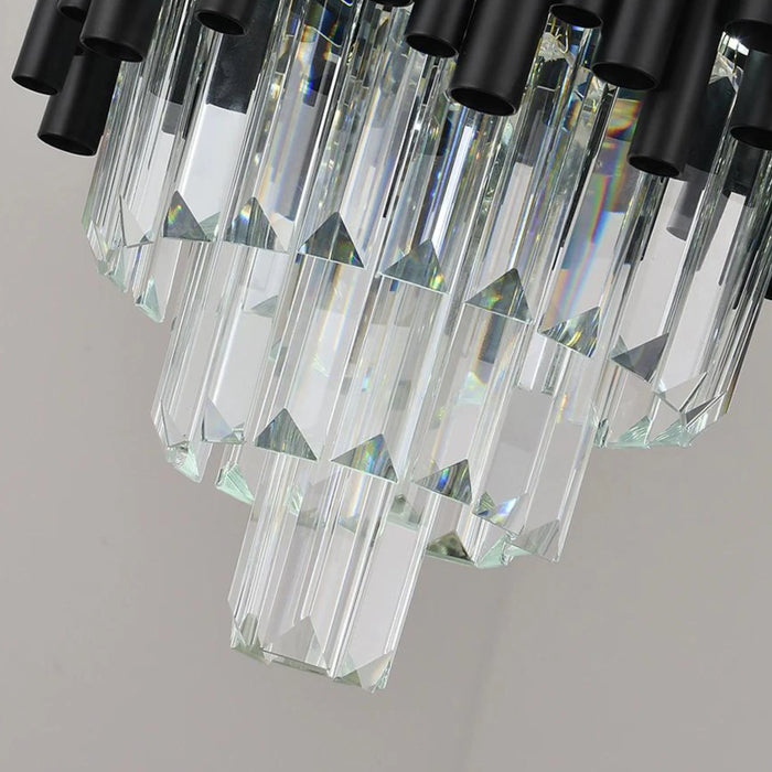 MIRODEMI® Münsingen | Luxury Black Crystal Lighting for Kitchen Island