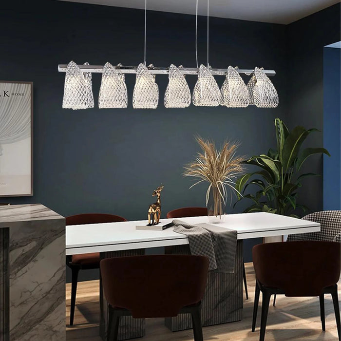 MIRODEMI® Muri bei Bern | Silver Glass Light Fixture for Kitchen