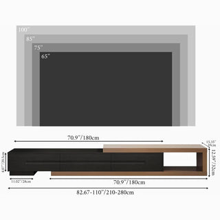 MIRODEMI Neckar Wooden Modern TV Stand for 100'' TV