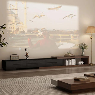 MIRODEMI Neckar Wooden Modern TV Stand in Japandi Style