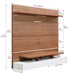 MIRODEMI Neretva Wooden Wall-Mounted TV Cabinet with Shelves