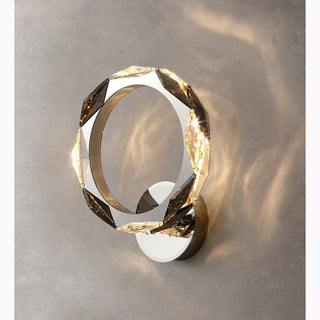 MIRODEMI® Neuchâtel | Gold Wall Lamp in the Shape of Ring for Living Room