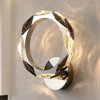 MIRODEMI® Neuchâtel | Gold Wall Lamp in the Shape of Ring for Living Room