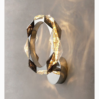 MIRODEMI® Neuchâtel | Gold Wall Lamp in the Shape of Ring for Living Room