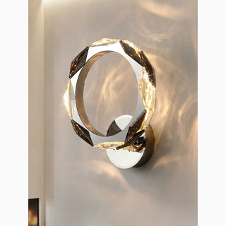 MIRODEMI® Neuchâtel | Gold Wall Lamp in the Shape of Ring for Living Room