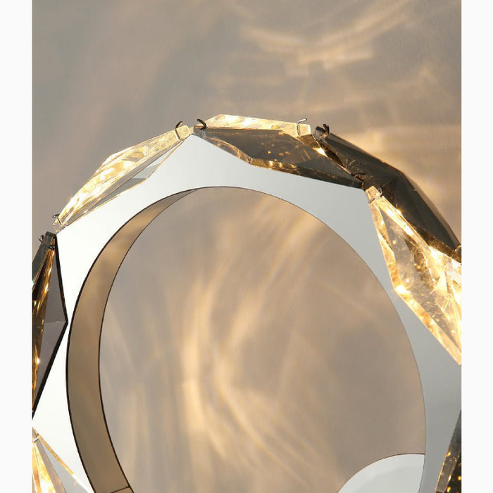 MIRODEMI® Neuchâtel | Gold Wall Lamp in the Shape of Ring for Living Room