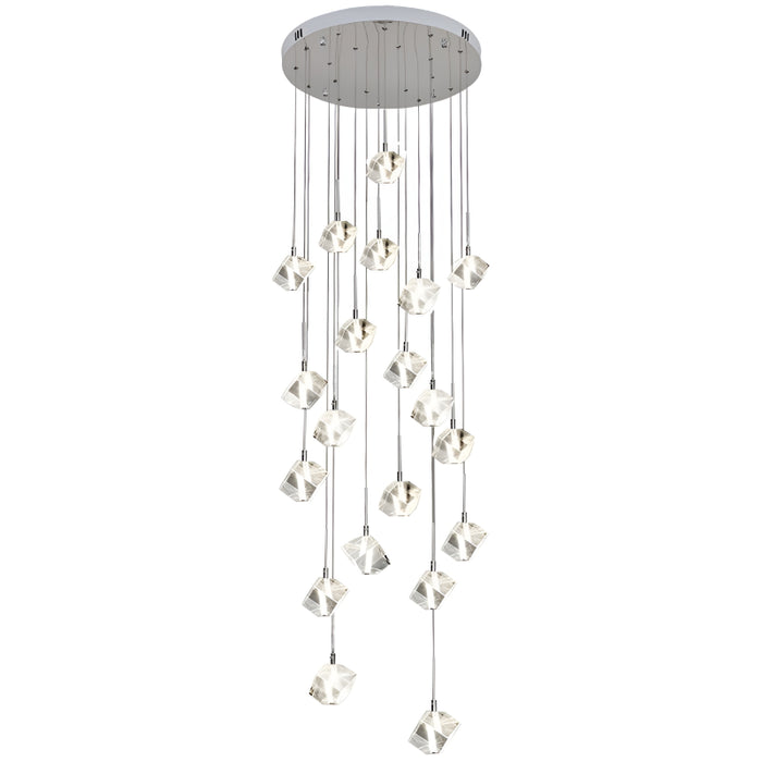 MIRODEMI® Nice | Crystal Staircase Chrome Chandelier 