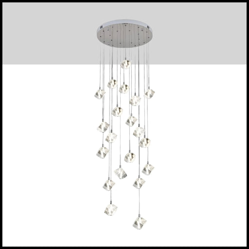 MIRODEMI® Nice | Crystal Staircase Chrome Chandelier 